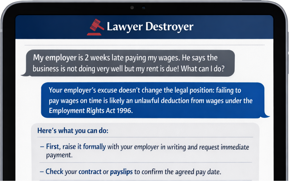 Lawyer destroyer mockup